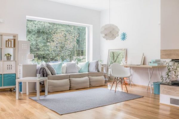 49422967 - cozy bright living room and big window