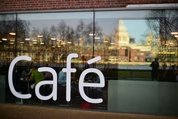 25602471 - exterior of a cafeteria in london